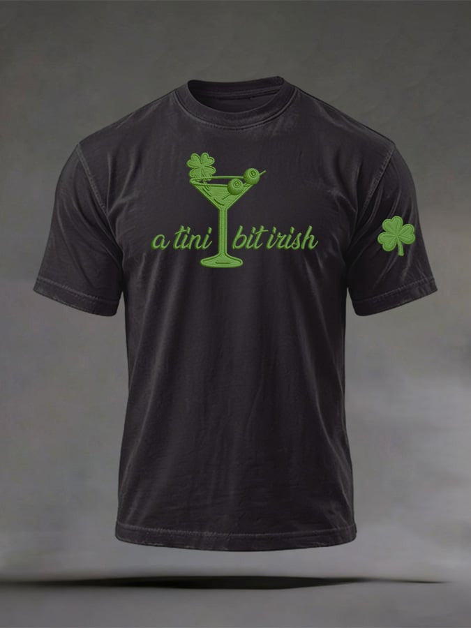  St Patrick'S Day Green Beer Party A Tiny Bit Irish Shirt Funny Irish Bar Gift - TradiViet