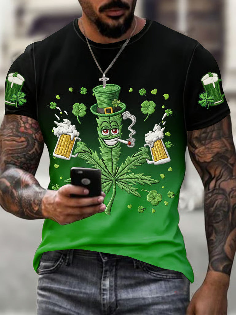  St Patrick's Day Green Beer Party Irish Weed Shamrock Shirt Hilarious Irish Gift Idea - TradiViet