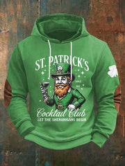 St Patrick's Day Hoodie Cocktail Club Let The Shenanigans Begin Hoodie Funny Paddy's Gifts - Lilybirchmarket
