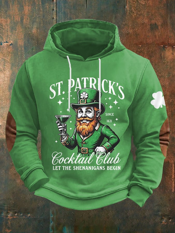 St Patrick's Day Hoodie Cocktail Club Let The Shenanigans Begin Hoodie Funny Paddy's Gifts - Lilybirchmarket
