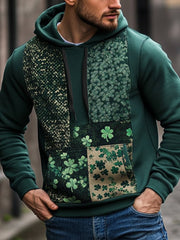 St Patrick's Day Hoodie Men's Shamrock Hooded Sweatshirt Best Presents For Irish - Lilybirchmarket