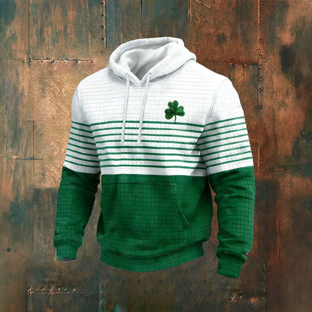 St. Patrick's Day Hoodie Shamrock Art St Patricks Day Hooded Sweatshirt Gift Ideas - Lilybirchmarket