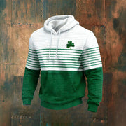 St. Patrick's Day Hoodie Shamrock Art St Patricks Day Hooded Sweatshirt Gift Ideas - Lilybirchmarket