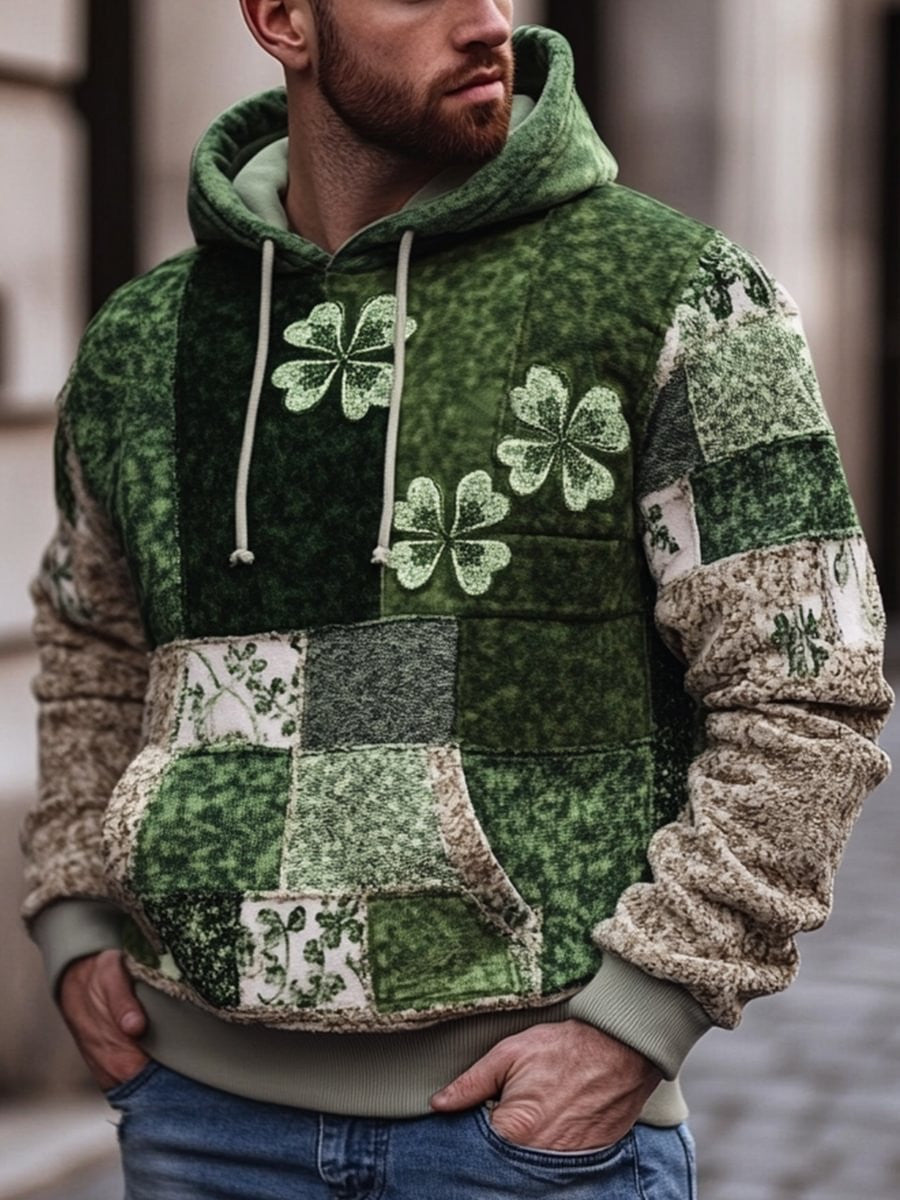 St Patrick's Day Hoodie Shamrock Hooded Sweatshirt Best Gifts For Irish For Him - Lilybirchmarket