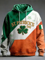St Patrick's Day Hoodie Shamrock Hooded Sweatshirt Gift Ideas For Him Ireland - Lilybirchmarket
