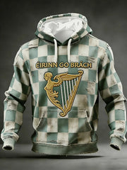 St Patricks Day Irish Plaid Hoodie Saint Patrick's Day Lucky Shamrock Irish Pride Gift Men - Lilybirchmarket