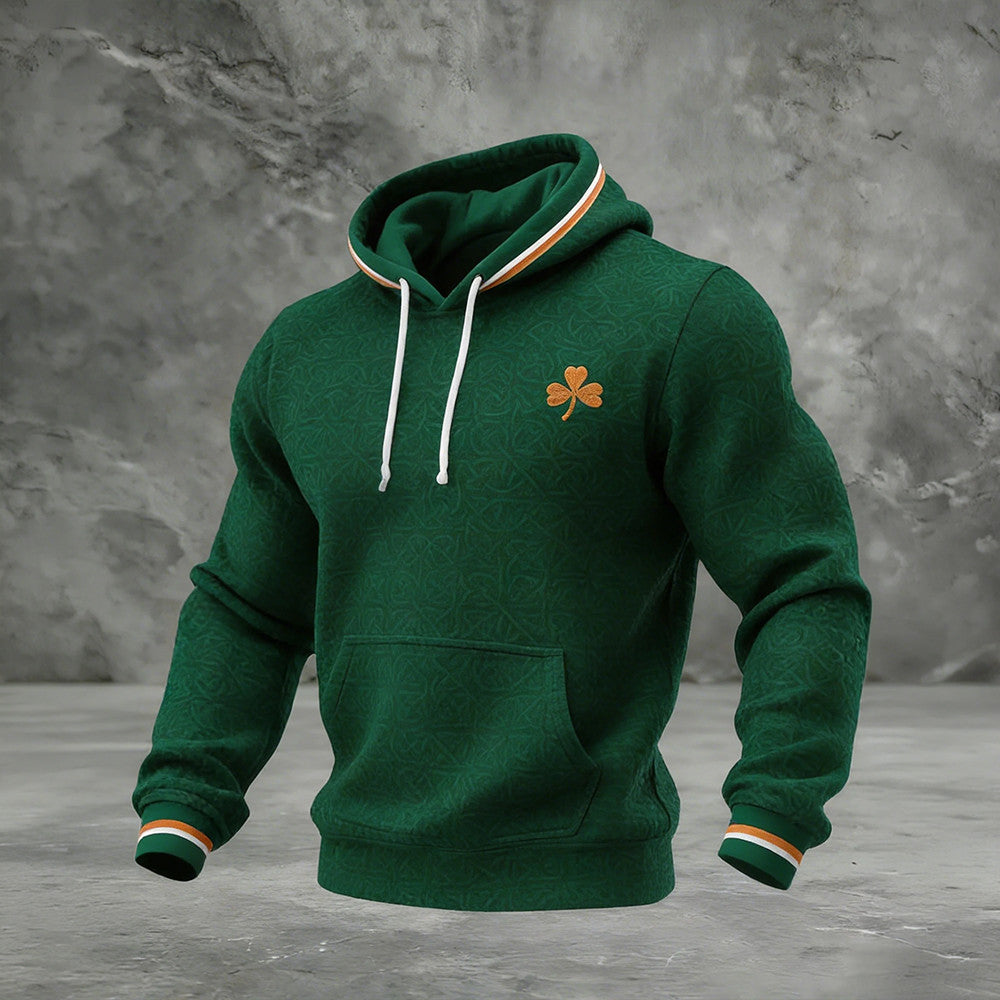 St. Patrick's Day Irish Shamrock Hoodie St Paddys Day Hooded Sweatshirt Unique Present - Lilybirchmarket