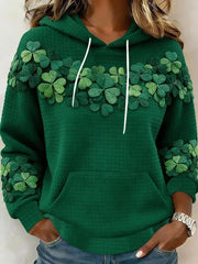St Patrick's Day Irish Slainte Shamrock Hoodie Women's Apparel St Patty's Day Merch - Lilybirchmarket