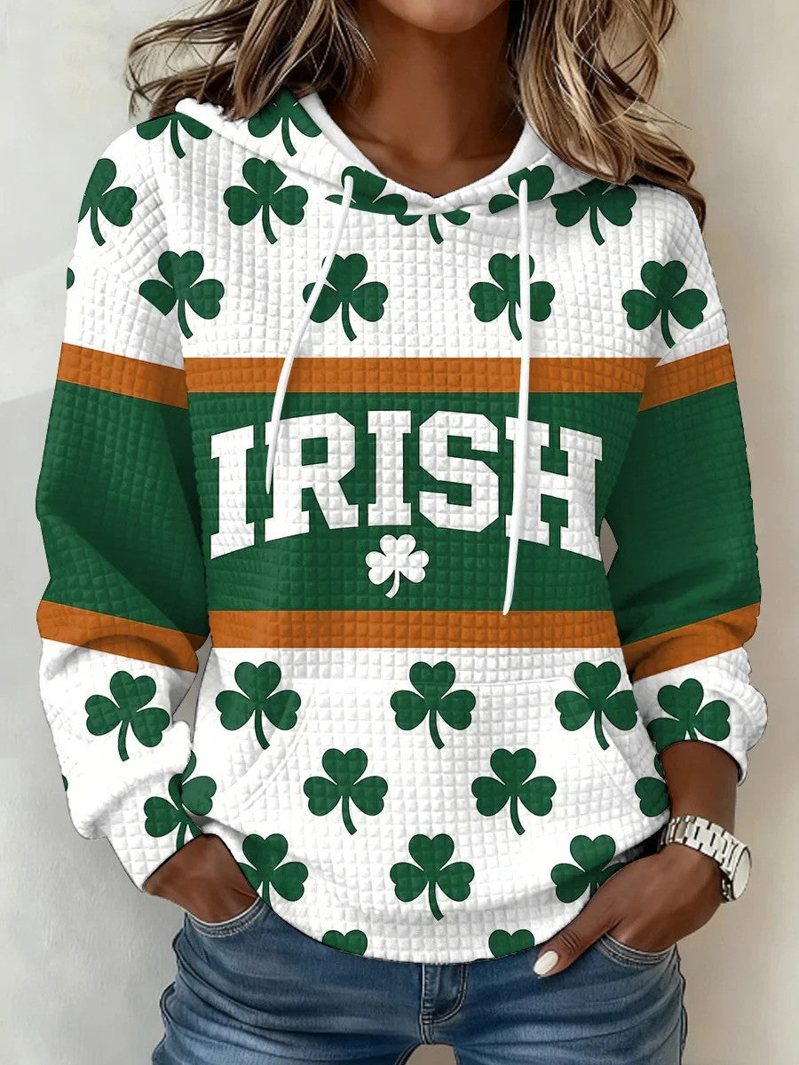 St Patrick's Day Irish Slainte Shamrock Hoodie Women's Clothes St Paddy's Day Gifts - Lilybirchmarket