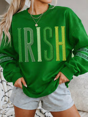  St Patrick's Day Irish Sweatshirt Good Luck Clover Clothing Gift For Her - TradiViet