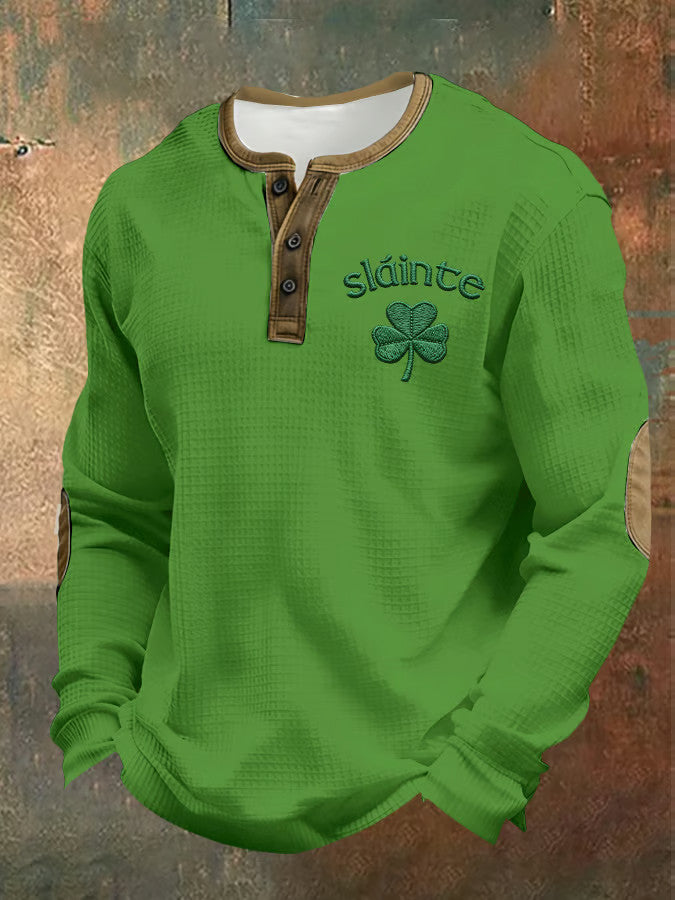  St Patrick's Day Lucky Shamrock Season Slainte Irish Henley Shirt Timeless Irish Gift - TradiViet