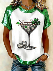  St Patrick's Day Martini T-Shirt Irish Holiday St Patty's Day T-Shirts St Patricks Day Presents - TradiViet