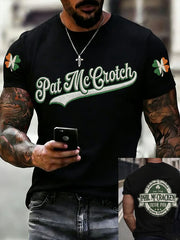  St Patrick's Day Pat McCrotch Short-Sleeved T-Shirt Funny Irish Pub Gift - TradiViet