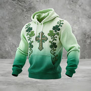 St. Patrick's Day Plaid Hooded Sweatshirt Saint Patricks Day 2026 Clothing Line - Lilybirchmarket