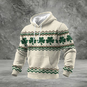 St. Patrick's Day Plaid Hoodie Shamrocks Art Saint Patricks Day Outfits Present For Him - Lilybirchmarket