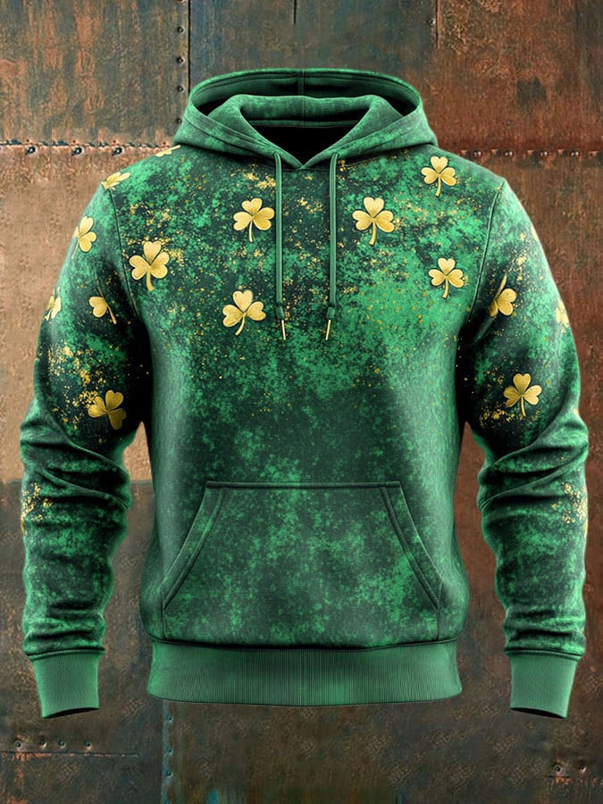 St Patrick's Day Shamrock Art Hoodie St Paddys Day Clothes Gifts For Boyfriend Ireland - Lilybirchmarket