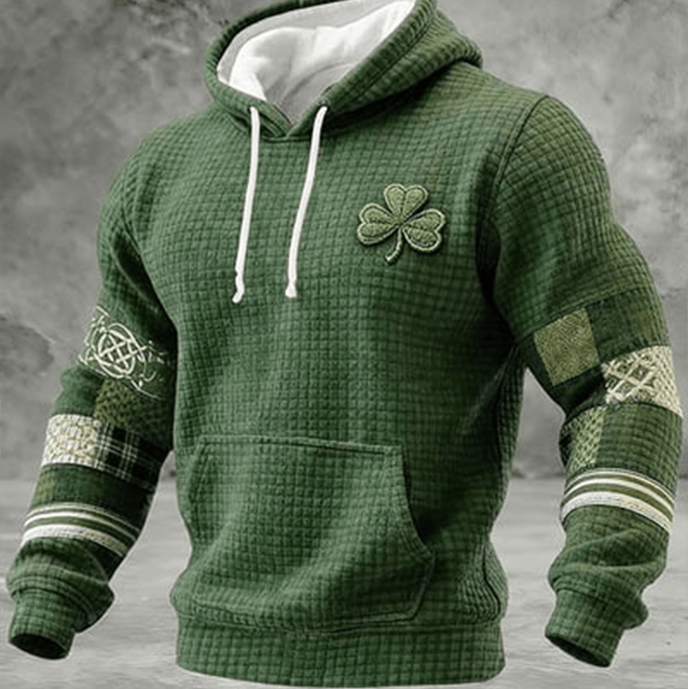 St Patrick's Day Shamrock Art Hoodie St Patrick's Day Outfit Boyfriend Present Ideas - Lilybirchmarket