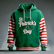 St Patrick's Day Shamrock Art Hoodie St Patricks Outfit Best Gift For Boyfriend - Lilybirchmarket