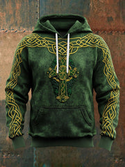 St Patricks Day Shamrock Cross Art Hoodie Faith Clothing St Patrick's Day Gift Ideas - Lilybirchmarket