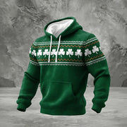 St. Patrick's Day Shamrock Design Hoodie St Patrick's Day Hooded Sweatshirt Gift For Husband - Lilybirchmarket