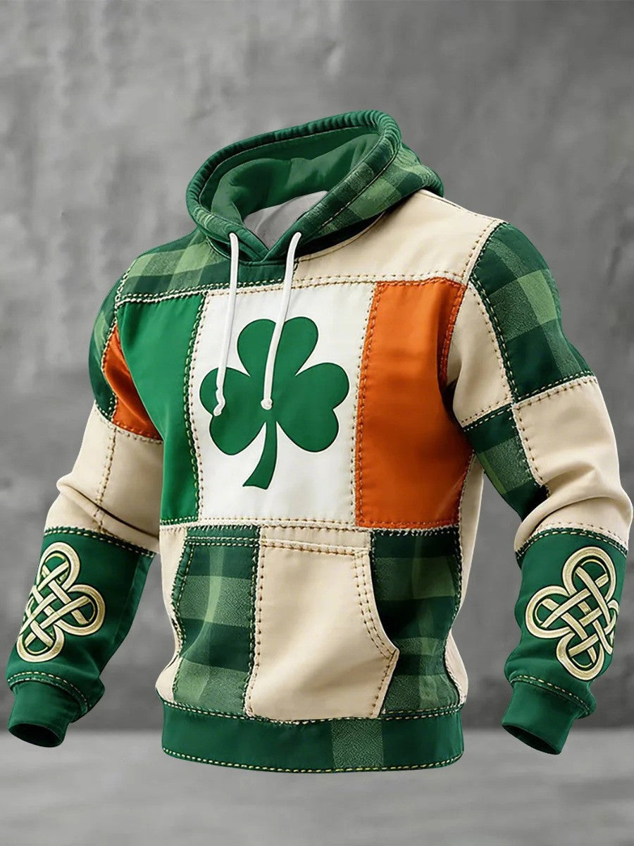 St Patrick's Day Shamrock Hoodie Men's Apparel Happy Saint Patrick's Day Gift Ideas - Lilybirchmarket