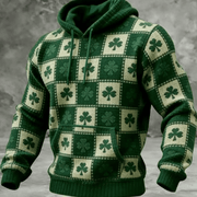 St Patrick's Day Shamrock Hoodie St Patrick's Day Outfit Gift Ideas For Father - Lilybirchmarket