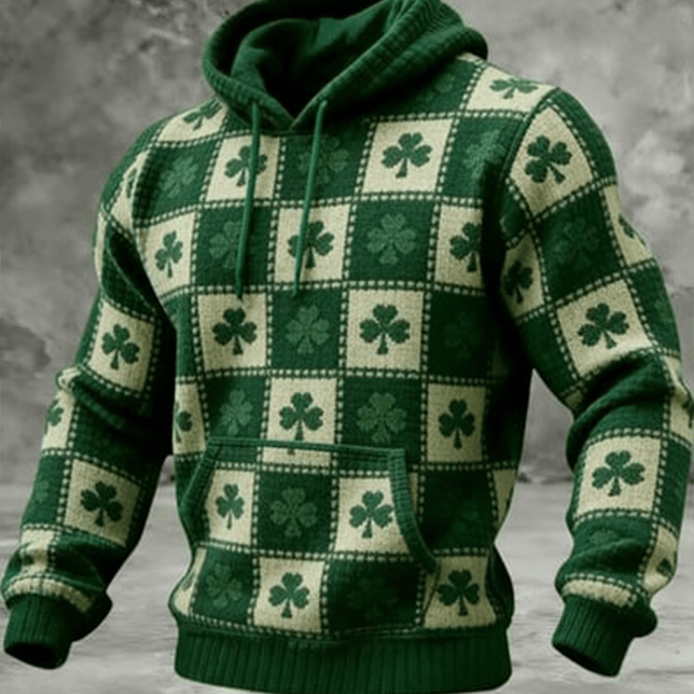St Patrick's Day Shamrock Hoodie St Patrick's Day Outfit Gift Ideas For Father - Lilybirchmarket