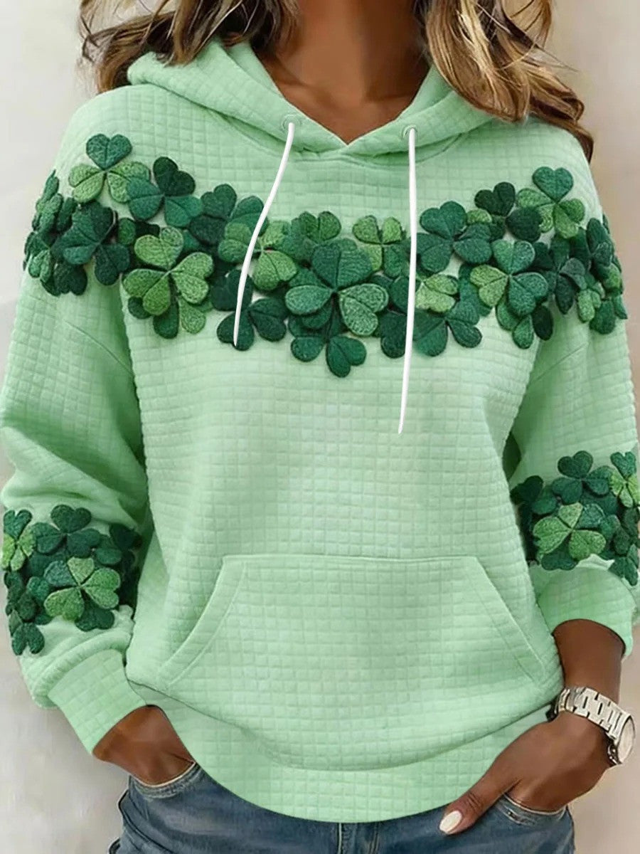 St Patrick's Day Shamrock Hoodie Women's Lucky Clover Best St Patrick's Day Gifts For Her - Lilybirchmarket