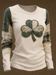  St Patrick's Day Shamrock Long Sleeve T-Shirt St Patricks Day Shirts Best Gifts For Her - TradiViet