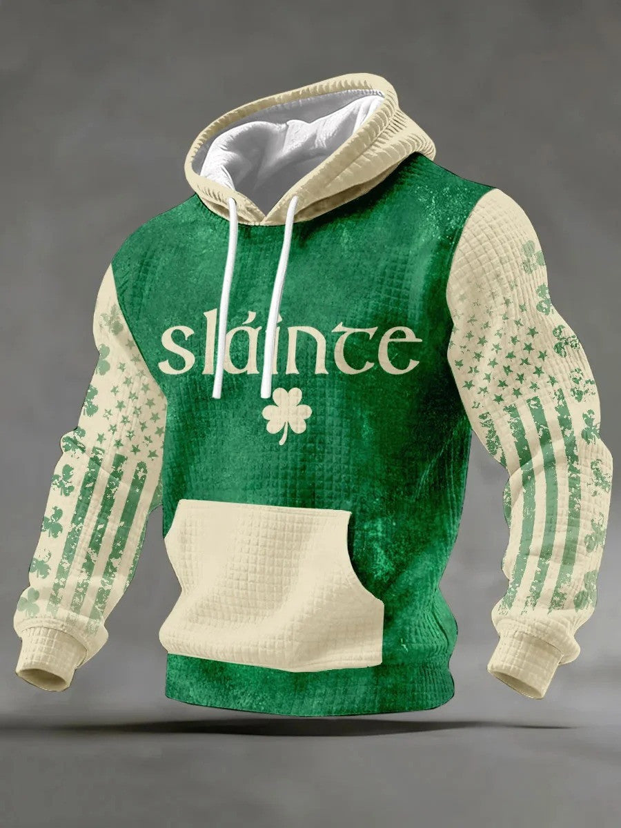 St Patrick's Day Shamrock Slainte Hoodie Men's Apparel Cool St Patrick's Day Gifts - Lilybirchmarket
