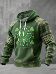 St Patrick's Day Shamrock Vintage Hoodie Men's Irish Clothing St Pattys Day Gifts - Lilybirchmarket