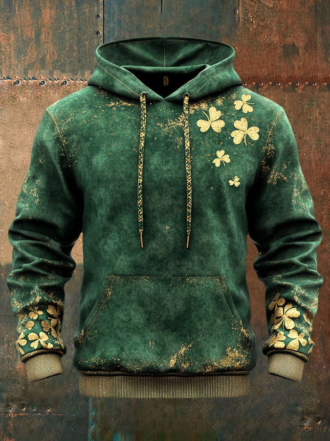 St Patrick's Day Shamrock Zip Hoodie St Paddys Clothes Gift Ideas For Men Ireland - Lilybirchmarket