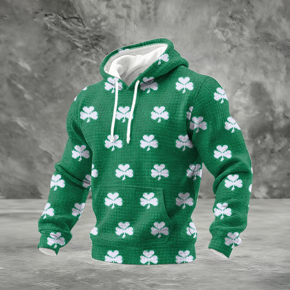 St. Patrick's Day Shamrocks Hoodie Saint Patricks Day Outfits Present Ideas For Him - Lilybirchmarket