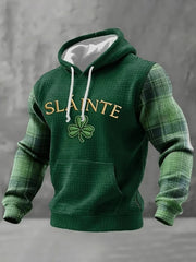 St Patrick's Day Slainte Hoodie Men's Green Shamrock Best St Patrick's Gifts For Irish - Lilybirchmarket