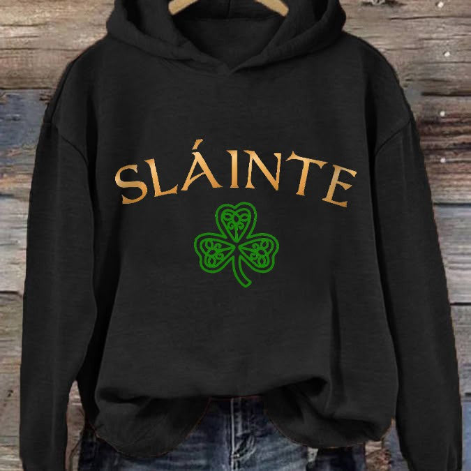 St Patrick's Day Slainte Hoodie St Pattys Day Womens Clothing Gifts For Girlfriend Ireland - Lilybirchmarket