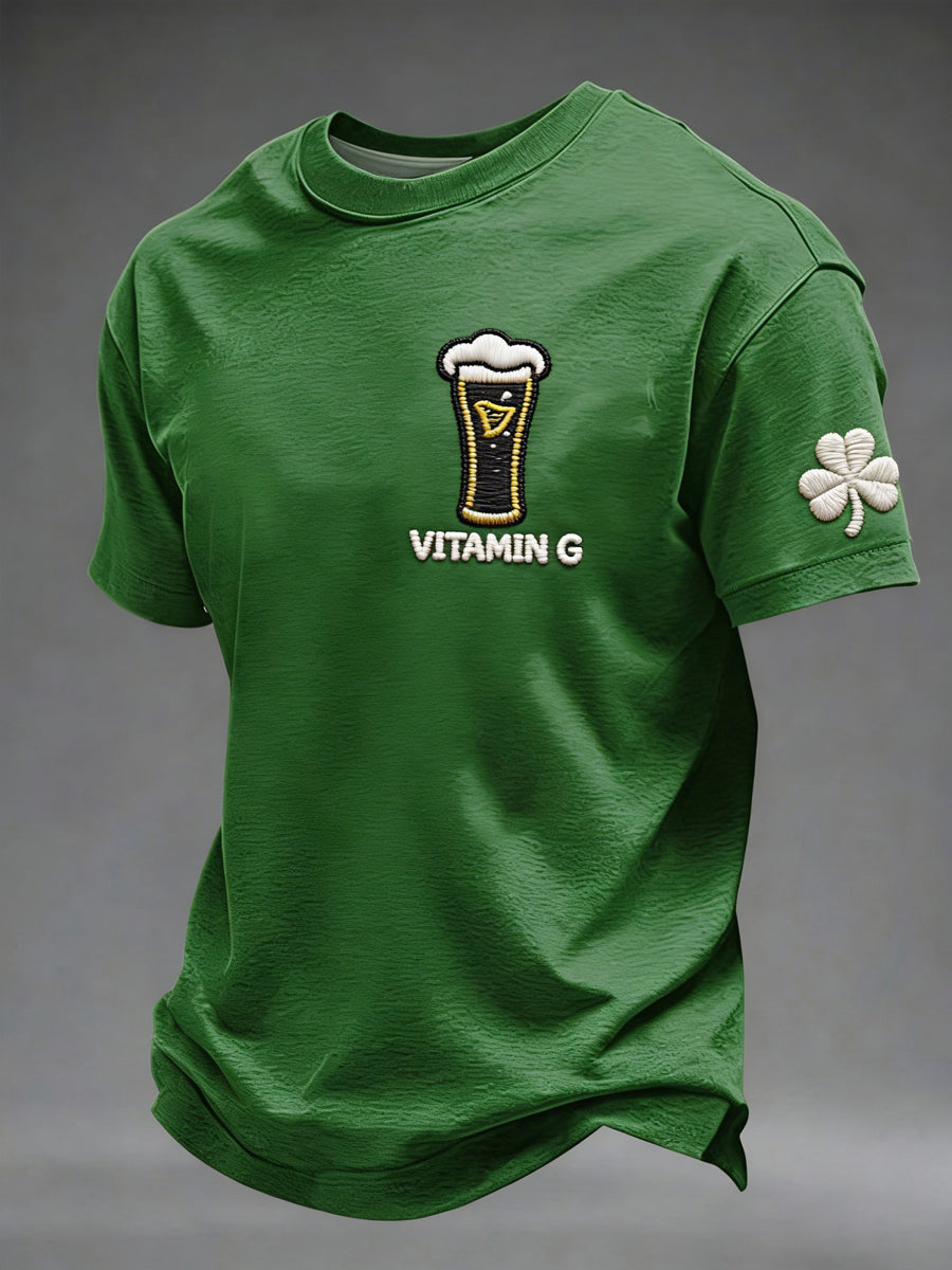  St Patrick's Day Vitamin G Beer T-Shirt Funny St Patricks Day Shirts Father Gifts - TradiViet