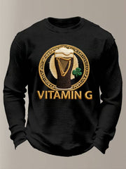  St Patrick's Day Vitamin G Long Sleeve T-Shirt St Patrick's Day Clothes Gifts For Son In Law - TradiViet