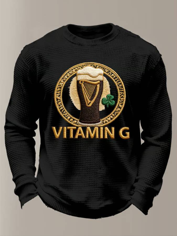  St Patrick's Day Vitamin G Long Sleeve T-Shirt St Patrick's Day Clothes Gifts For Son In Law - TradiViet