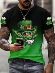  St Patrick's Day Weed Leprechaun T Shirt Irish Humor Shirt Green Festival Gift - TradiViet