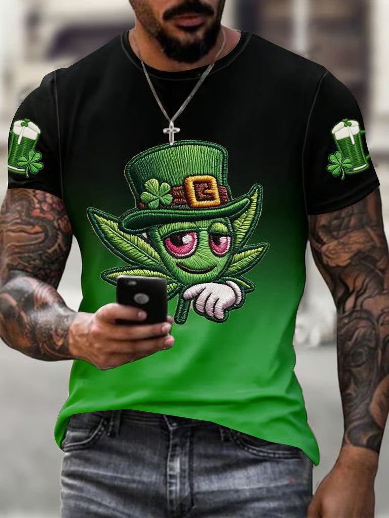  St Patrick's Day Weed Leprechaun T Shirt Irish Humor Shirt Green Festival Gift - TradiViet