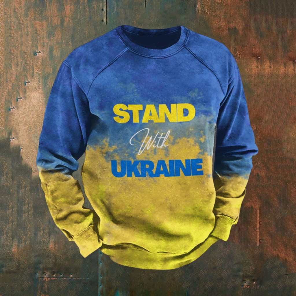 Stand With Ukraine Sweatshirt Zelensky Sweatshirt Ukrainian Gifts Christmas Gift for Him - Lilybirchmarket