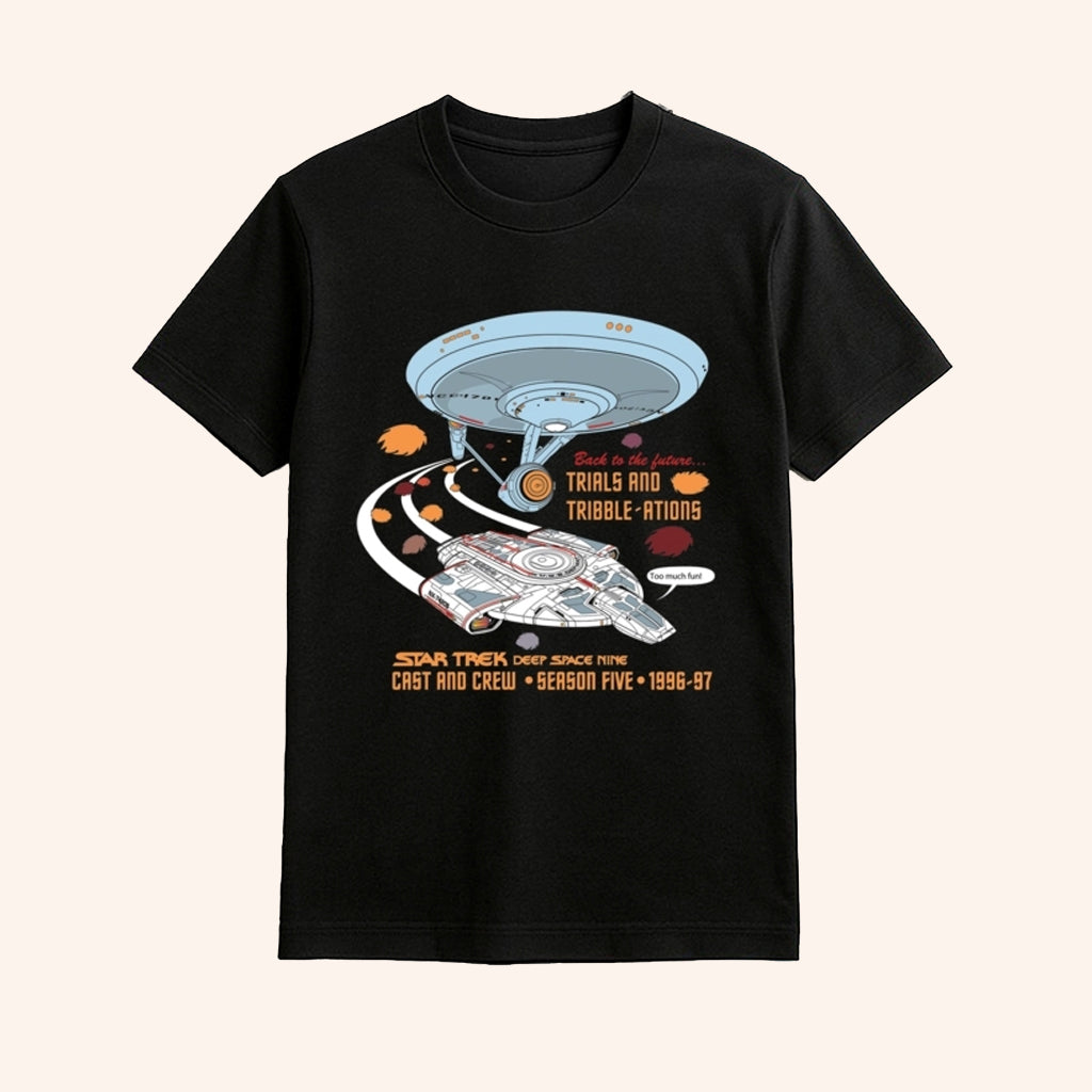 Star Trek Deep Space Nine Season Five 1996 97 Trials And Tribble Ations Shirt Star Trek Merch - Lily Birch Market