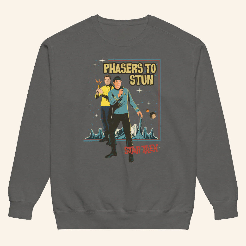 Star Trek Merch The Original Series Phasers To Stun Sweatshirt Gifts For Him Her - Lilybirchmarket