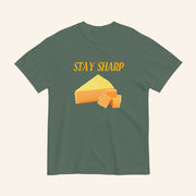 Stay Sharp Cheese T-Shirt Funny Pun Shirt Gifts Ideas For Cheese Lovers - Lily Birch Market