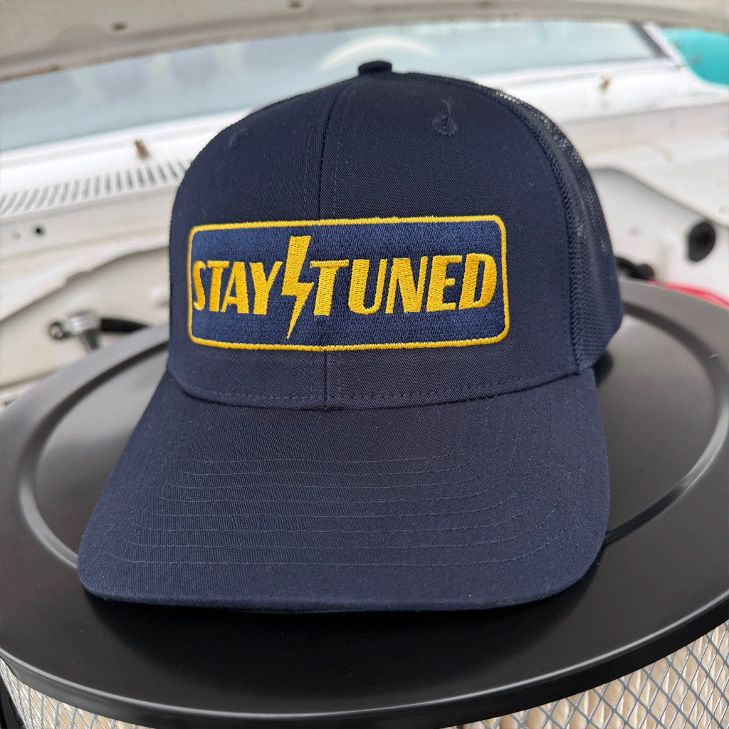 Stay Tuned Merch Stay Tuned Tire Snapback Trucker Hat Embroidered Gifts For Brothers - Lilybirchmarket