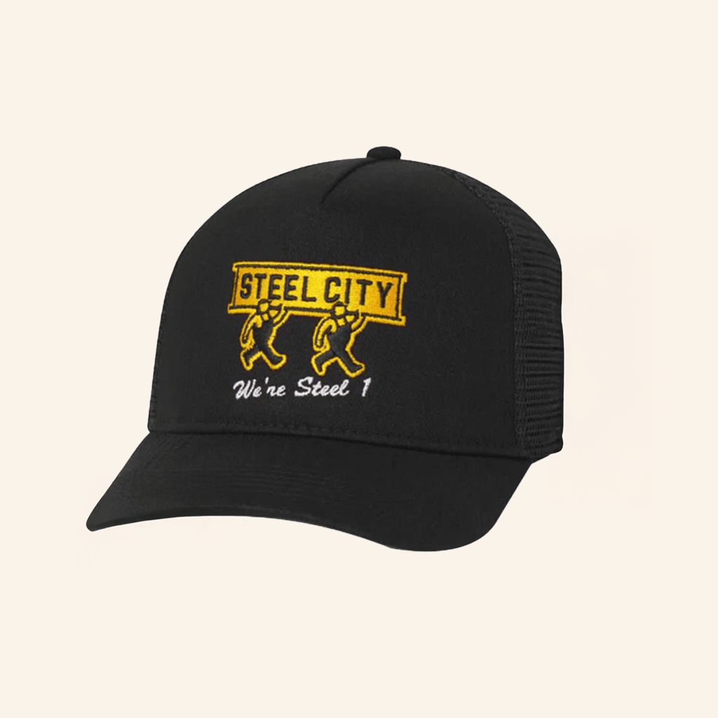 Steel City Merch Steel 1 Trucker Hat Embroidered Gifts For Dudes - Lilybirchmarket