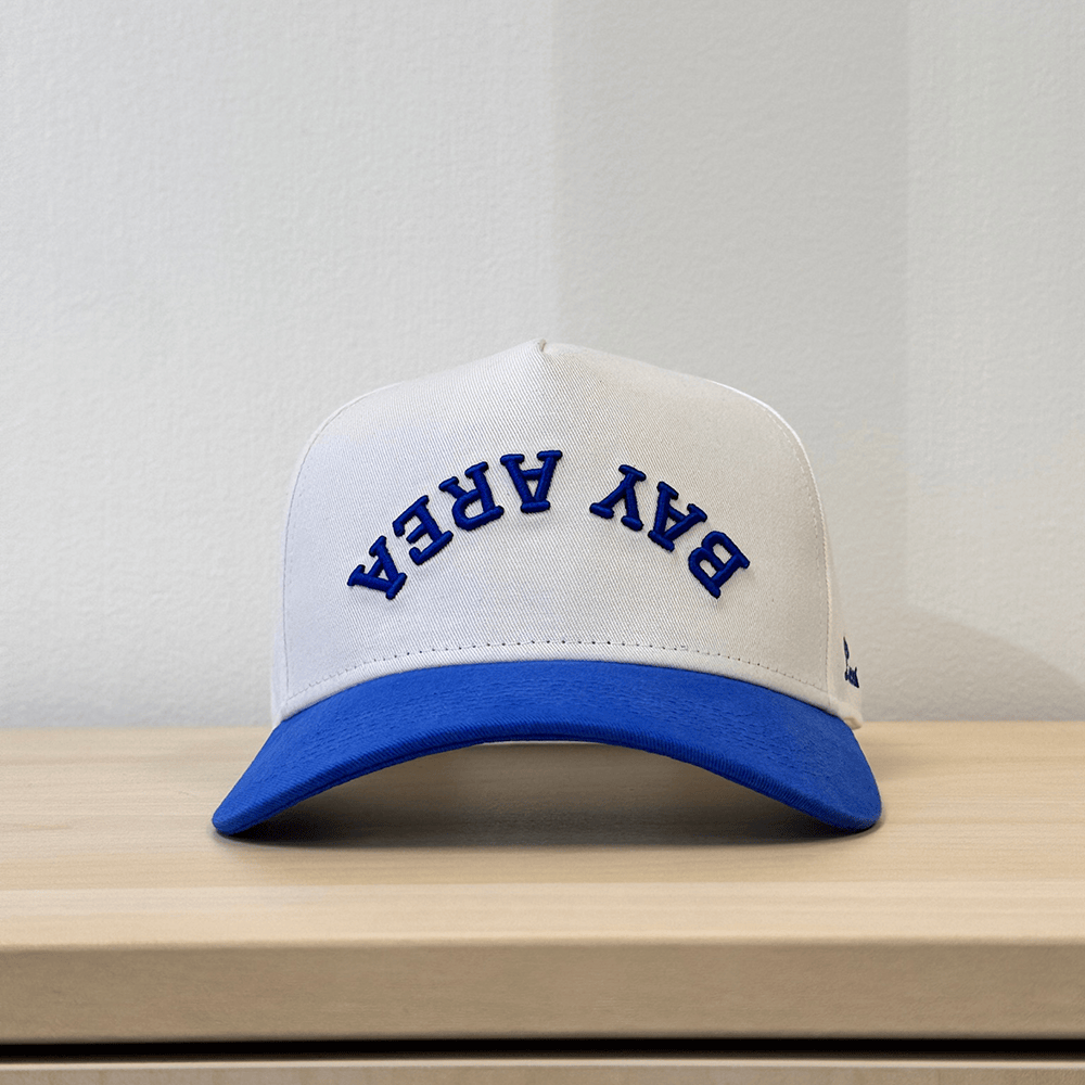 Steph Curry Bay Area Hat Upside Down Blue Embroidered Hat Basketball Fan Gift Ideas - Lilybirchmarket