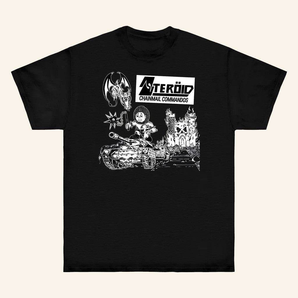 Steroid Band Merch Chainmail Commandos Black T-Shirt Presents For Dad - Lily Birch Market