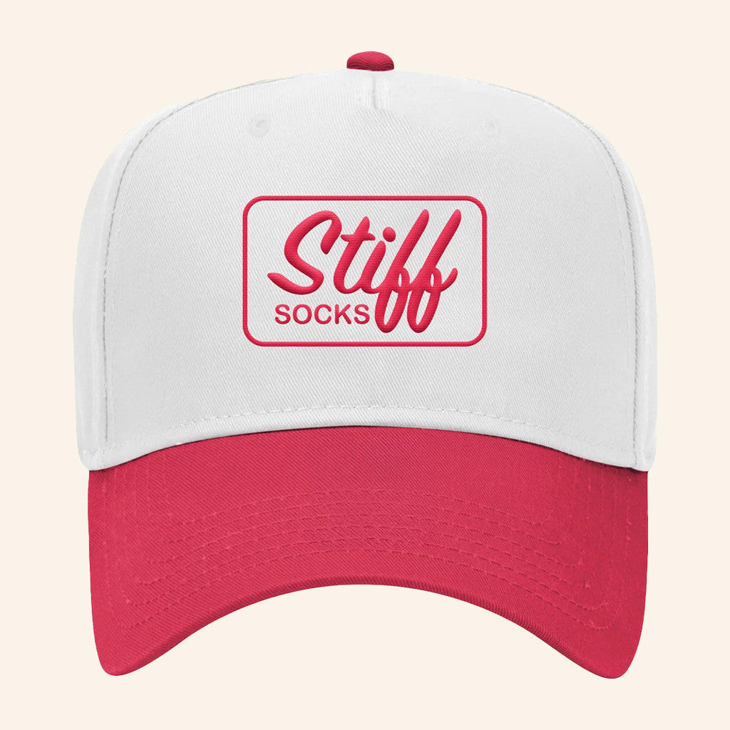 Stiff Socks Merch Essentials Red White Embroidered Baseball Hat Gifts For Dad - Lilybirchmarket
