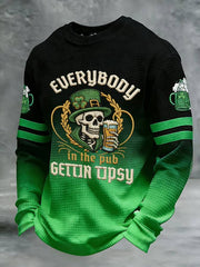  St.Patrick's Day Everybody in The Pub Gettin Tipsy Long Sleeve T Shirt Irish Festival Gifts - TradiViet